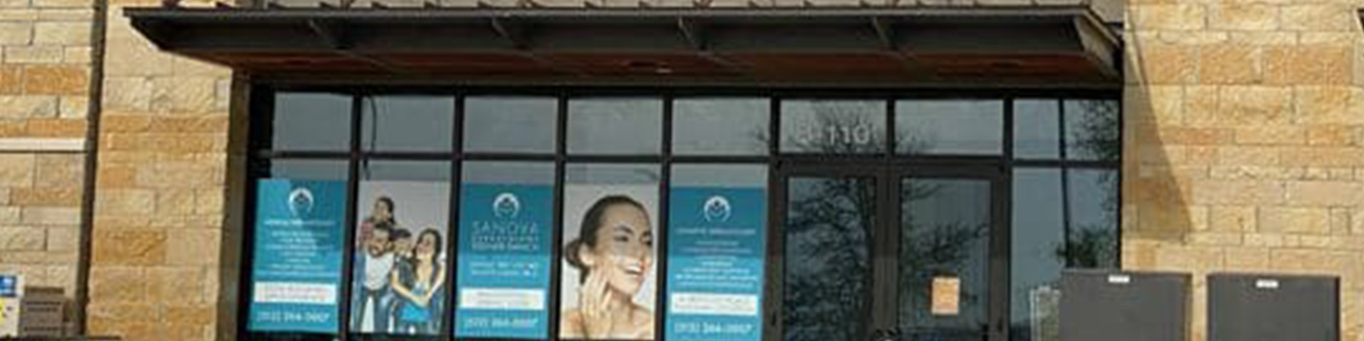 Sanova Dermatology building exterior in Steiner Ranch, Austin, TX – medical, surgical, and cosmetic dermatology