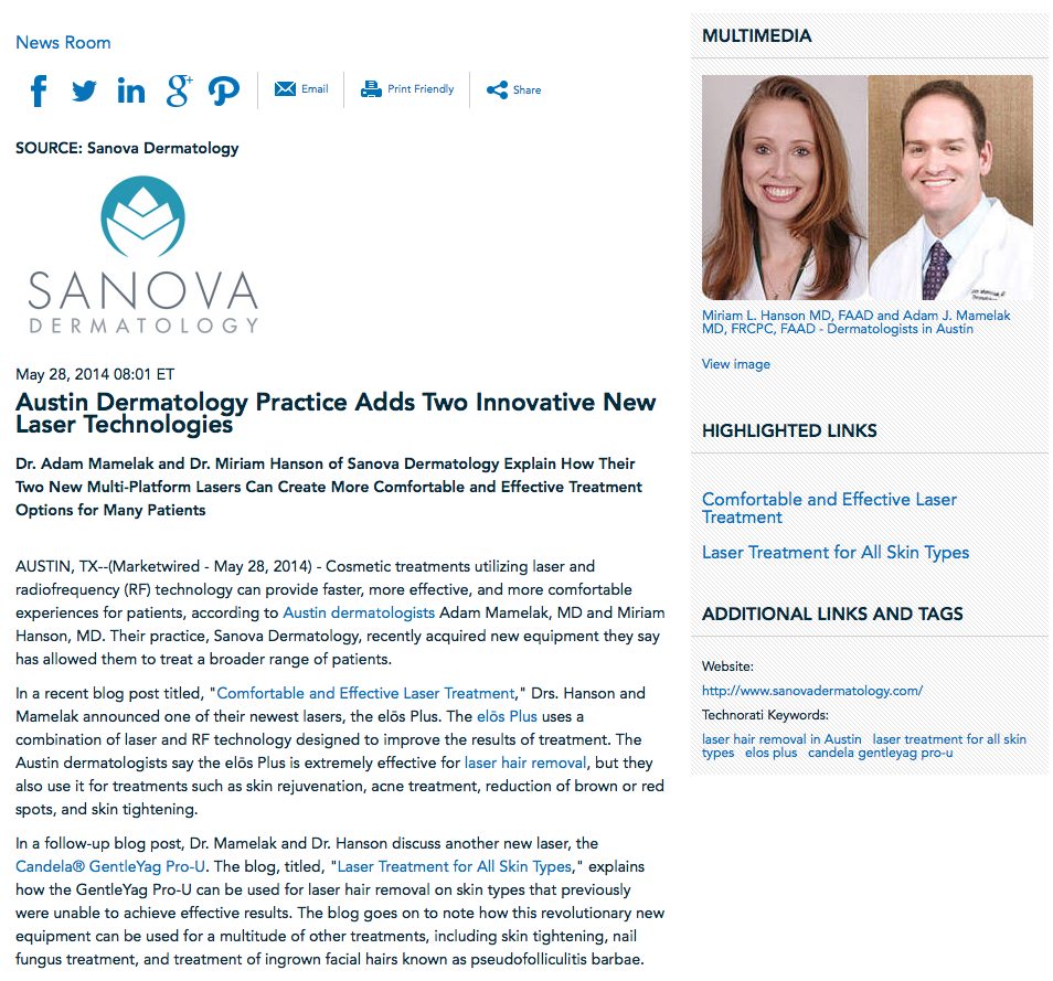 Austin Dermatology Practice Adds Two Innovative New Laser Technologies